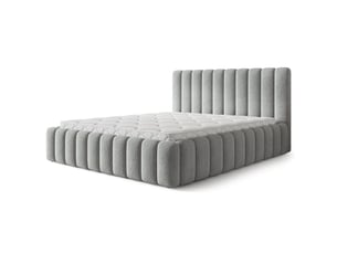 Lit coffre 180x200 cm <strong>MASSENO</strong> <strong></strong> coloris gris