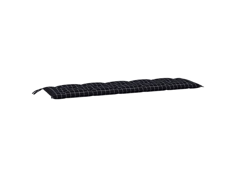  Coussin de banc de jardin, coussin d'assise carreaux noir 180x50x7cm tissu oxford cf52709  - Conforama A