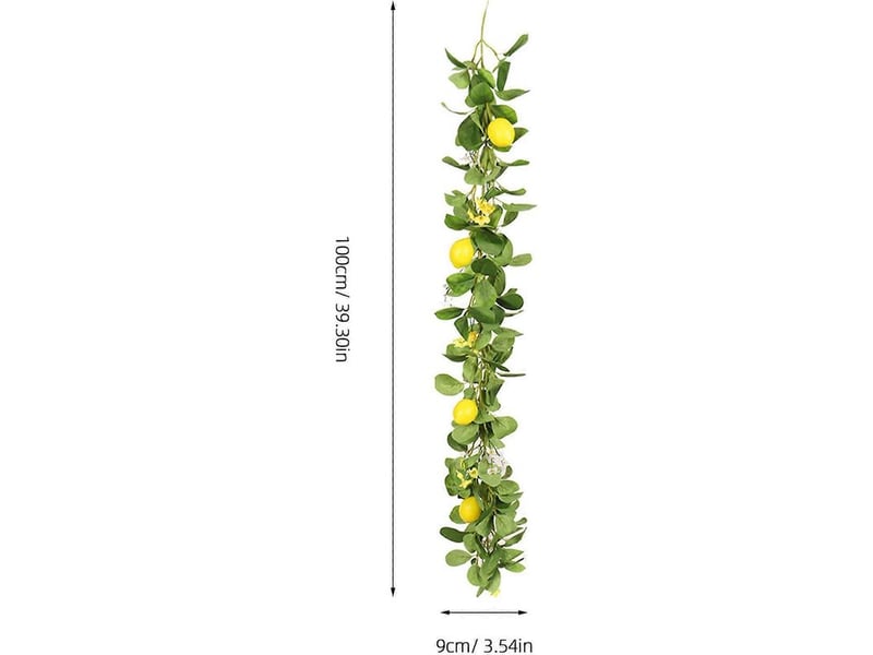 Guirlande de fruits, citrons artificiels décoratifs avec 2 tiges suspendues pour la maison  - Conforama B