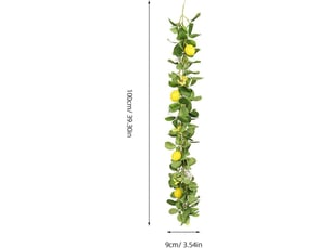 Guirlande de fruits, citrons artificiels décoratifs avec 2 tiges suspendues pour la maison