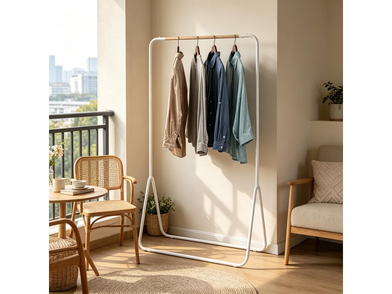 Tringle à vêtements multifonctionnelle, porte-manteau, tringle à vêtements d'entrée (uniquement avec tringle à vêtements) 1005001633390185-1 - Conforama C