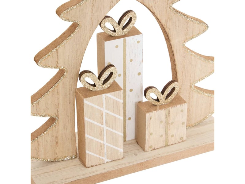  Deco bois sapin cadeaux h21 JOURDAIN - Conforama B