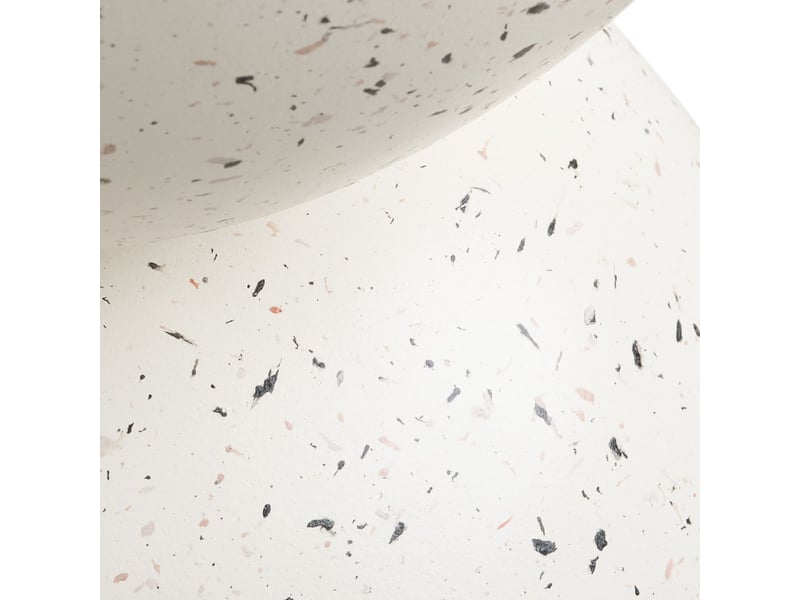  Table d'appoint en fibre d'argile blanche et aspect terrazzo - fibralys FIBRALYS - Conforama D