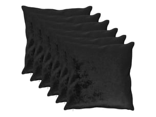 Lot de 6 housses de coussin heerlen noir 80 x 80 cm flanelle cf49936