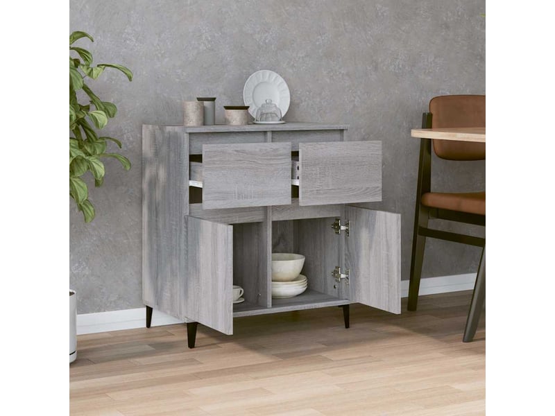  Buffet - bahut - meuble de rangement sonoma gris 60x35x70 cm bois d'ingénierie  - Conforama C
