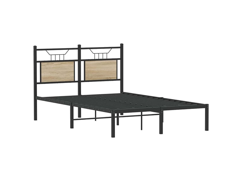  Lit double- lit adulte -  cadre de lit sans matelas chêne sonoma 120x200 cm  - Conforama D