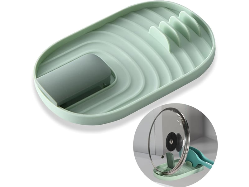 Support de couvercle de pot.vert. Porte-ustensiles de cuisine pliant multifonctionnel, porte-couverts, porte-couvercle de casserole, porte-cuillère  - Conforama A