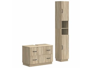 Ensemble de 2 meubles de salle de bain hoorn chêne sonoma cf63186
