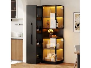 Vitrine coloris noir <strong>DESVIAE</strong> <strong></strong> - 38 cmx160 cm