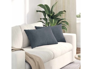 Lot de 2 coussins de canapé, coussins décoratifs gris foncé 60 x 40 cm cf59093