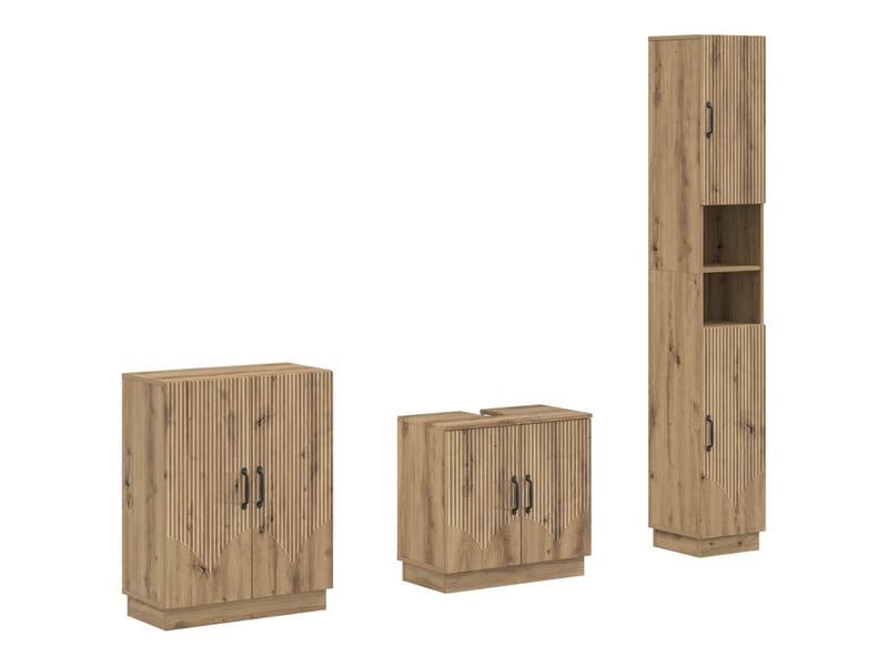 Ensemble de meuble de salle de bain 3 pièces hoorn cf63461 - Conforama A