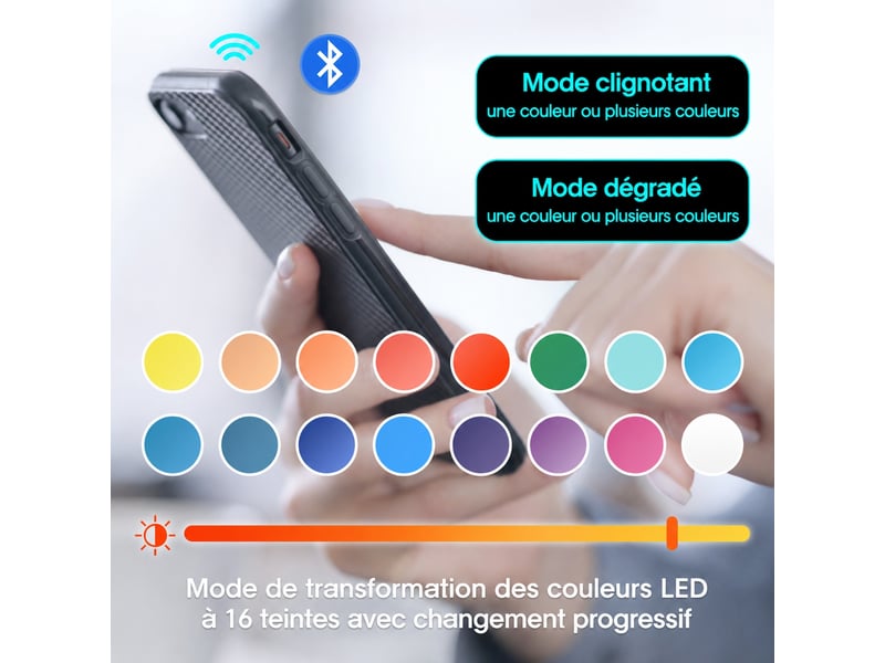  Table basse relevable noire avec led et rangement, 78 x 78 cm  - Conforama E