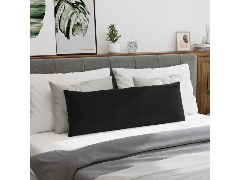 Lot de 2 coussins de canapé, coussins décoratifs noir 120 x 40 cm cf59133 - Conforama D
