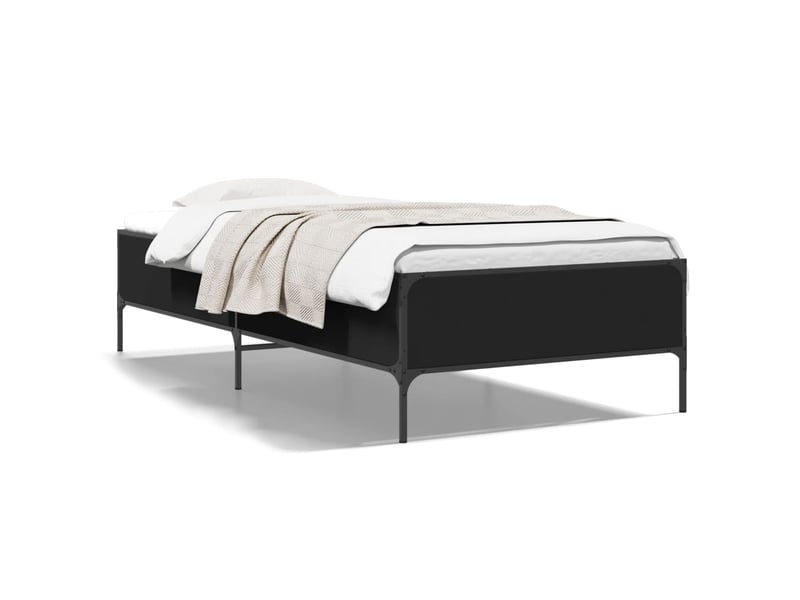  Lit simple- lit adulte -  cadre de lit sans matelas noir 100x200 cm  - Conforama A