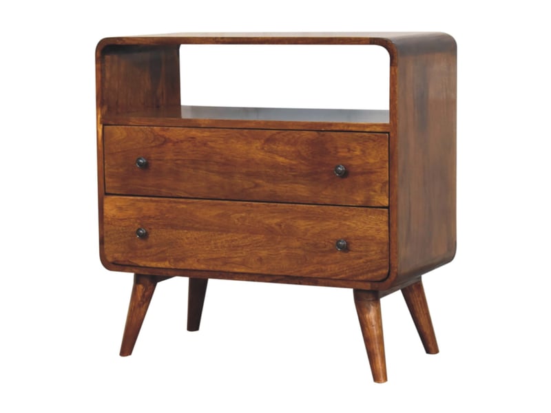  Artisan furniture commode incurvée nordic charm en bois massif  - Conforama C