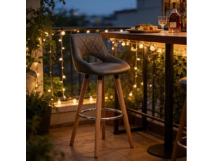 tabouret de bar <strong>HAUSS SPOLE</strong> - gris hauteur d'assise 70 cm vendu A l'unité