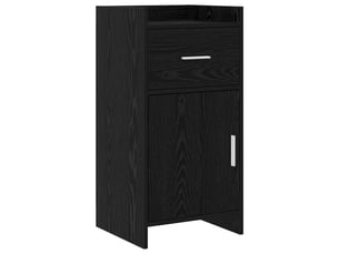 Buffet - bahut - meuble de rangement chêne noir 40 x 36 x 80 cm bois d'ingénierie