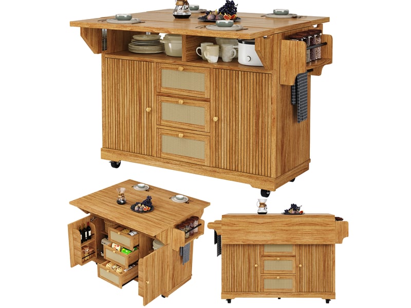 Desserte 2 portes 3 tiroirs coloris bois foncé mdf  - Conforama A