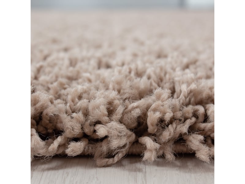 Shaggy - tapis uni rond - beige 080 x 080 cm LIFE80801500BEIGE - Conforama C