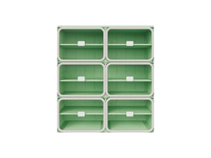 Meuble à chaussures 10 paire(s)  <strong></strong>  <strong></strong> coloris vert