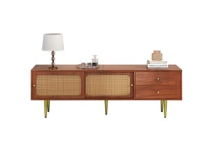 Meuble tv coloris bois foncé 160 cm   