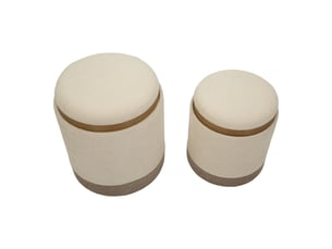 Pouf / repose pied PARIS PRIX beige