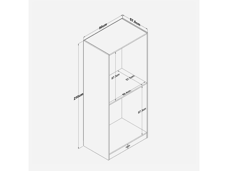  Armoire moderne 2 portes pour chambre à coucher pivot  - Conforama D
