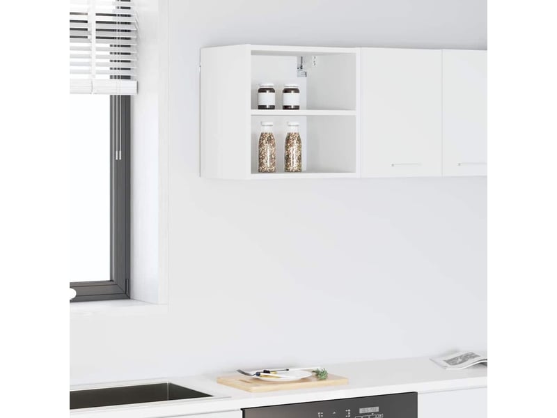  Meuble de rangement cuisine, armoire suspendue blanc 40x29,5x40cm bois d'ingénierie  - Conforama B