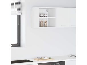 Meuble de rangement cuisine, armoire suspendue blanc 40x29,5x40cm bois d'ingénierie