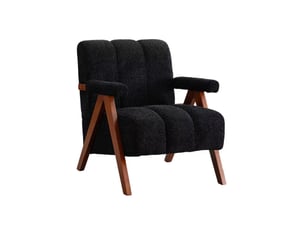 Fauteuil fixe Tissu noir vendu A l'unité