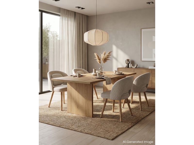  Lot de chaises 2 chaises chaise repas coussin inclus structure en bois revêtement rembourré  - Conforama B