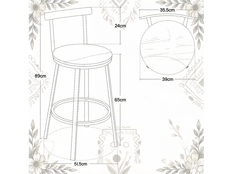 Lot de 2 tabourets de bar avec dossier incurvé en métal et mdf noir - Conforama E