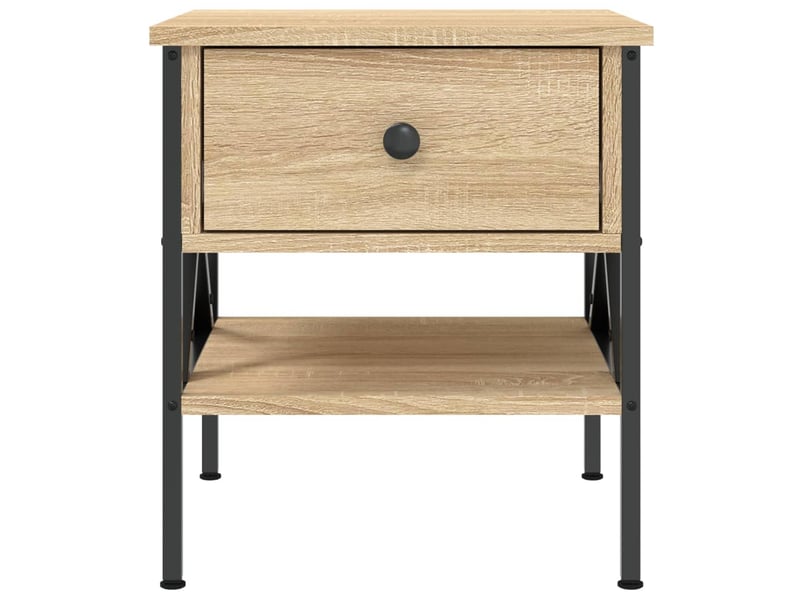  Lot de 2 tables de chevet - cabinet de chevet - table de nuit chêne sonoma 40x42x45 cm bois ingénierie  - Conforama E