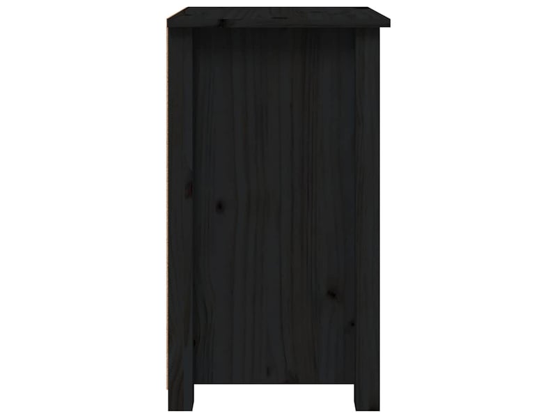  Lot de 2 tables de chevet - cabinet de chevet - table de nuit noir 40x35x61,5 cm bois de pin massif  - Conforama E