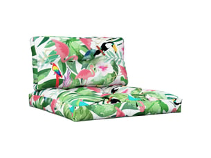 Lot de 2 coussins de palette, coussins de canapé multicolore tissu cf59575