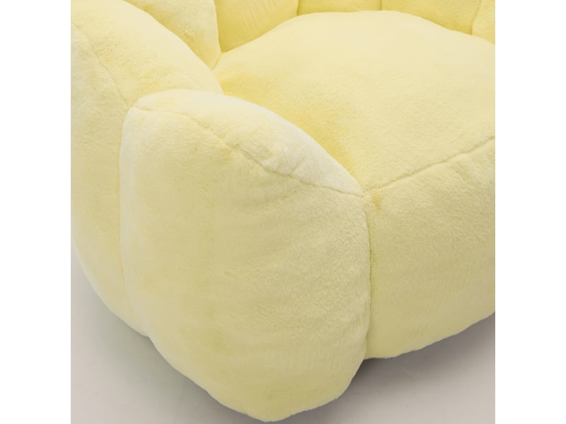  Fauteuil lotus 111x101x68 cm sans montage jaune  - Conforama D