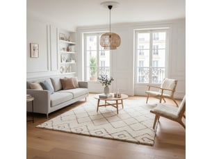 Tapis shaggy design doux et volumineux harlequin - 80 x 150 cm