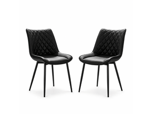 Chaise de salle à manger moelleuse et rembourrée – chaise d’accent unique pour salon, chaise de bureau (2 pièces uniquement)