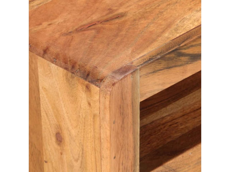  Meuble tv - banc tv - meuble de rangement 110x30x40 cm bois d'acacia massif  - Conforama E