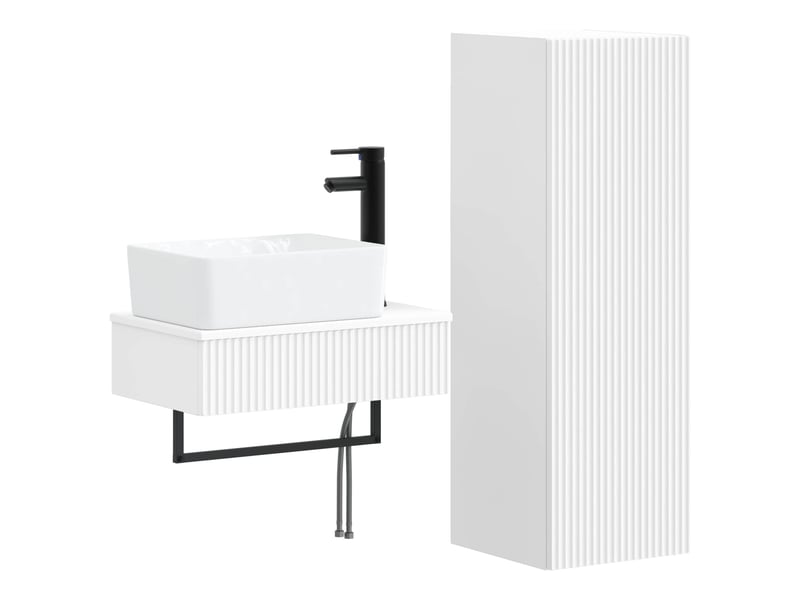  Ensemble de mobilier de salle de bain 2 pcs blanc shl3790  - Conforama A