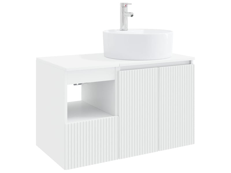  Ensemble de mobilier de salle de bain 2 pc blanc cf63992  - Conforama A