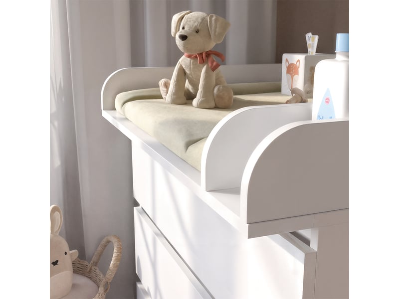  Vitalispa commode à langer, blanc, 80x111.6cm avec 4 tiroirs  - Conforama D