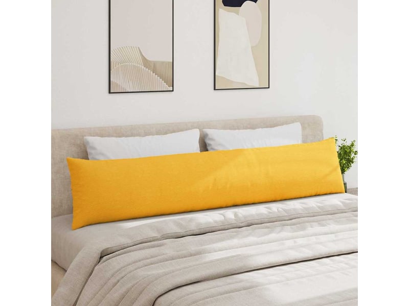 Lot de 2 coussins de canapé, coussins décoratifs jaune clair 200 x 40 cm cf59113 - Conforama D