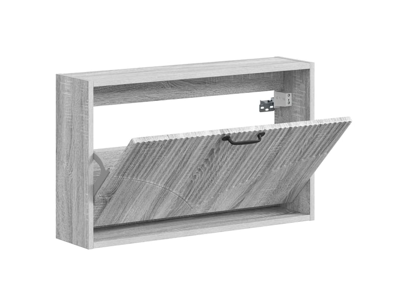  Meuble à chaussures mural, armoire à chaussures hoorn 71x17x43 cm sonoma gris  - Conforama C
