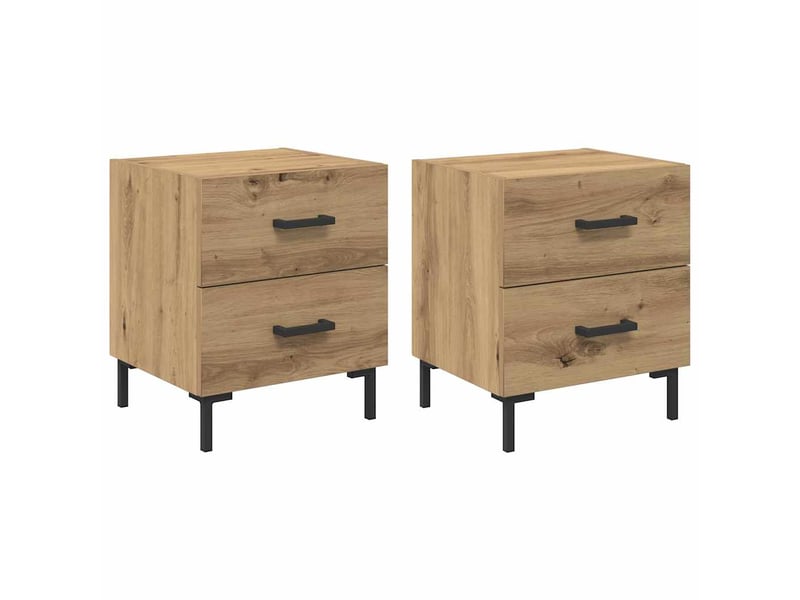 Table de chevet - cabinet de chevet - table de nuit 2 pc chêne artisanal 40 x 35 x 47,5 cm - Conforama A