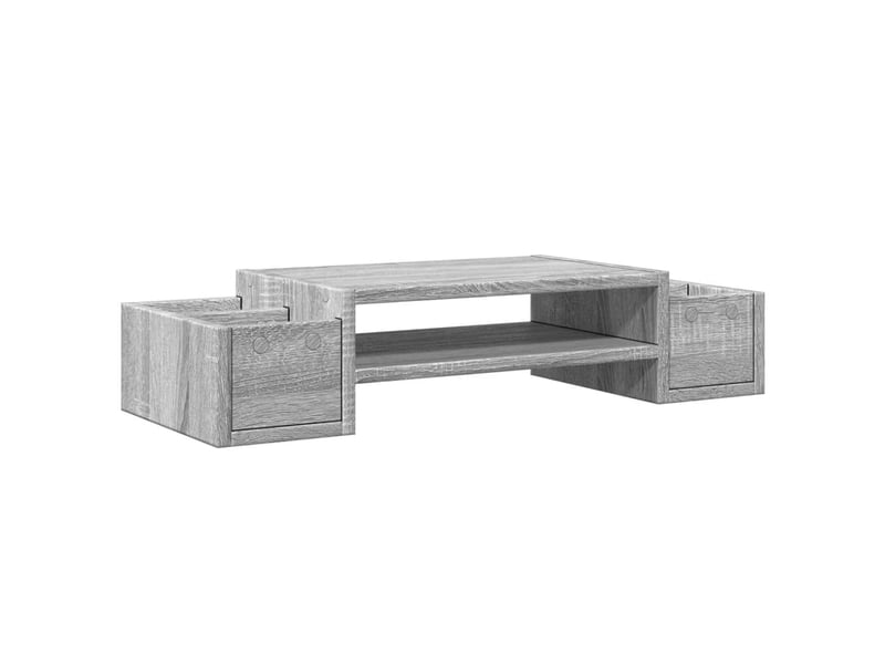  Support de moniteur table meuble bureau et rangement sonoma bois d'ingénierie gris 02_0044961  - Conforama D