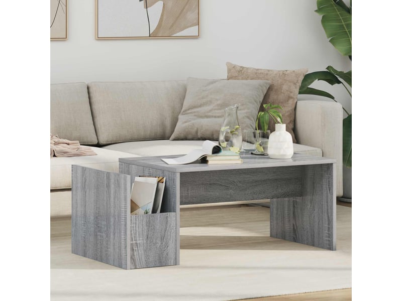  Table basse - table de salon - table à thé gris sonoma 90 x 45 x 35 cm bois d'ingénierie  - Conforama B