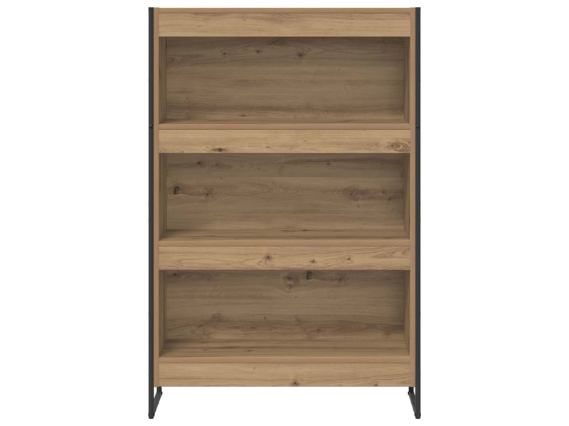  Bibliothèque, armoire à livres 80 x 30 x 121 cm bois d'ingénierie chêne artisan  - Conforama E