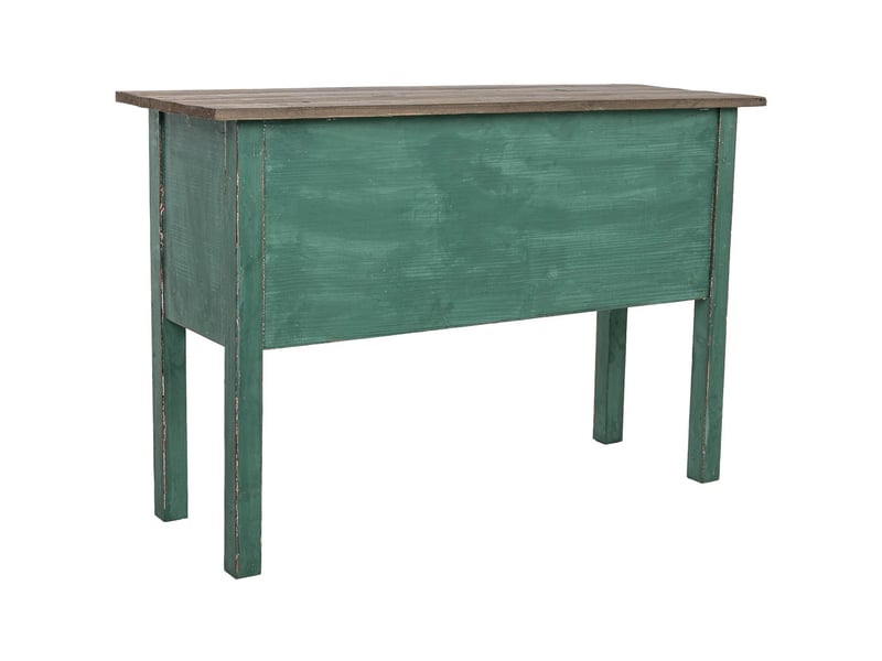  Buffet en bois vert 120x43x80 cm h  - Conforama E