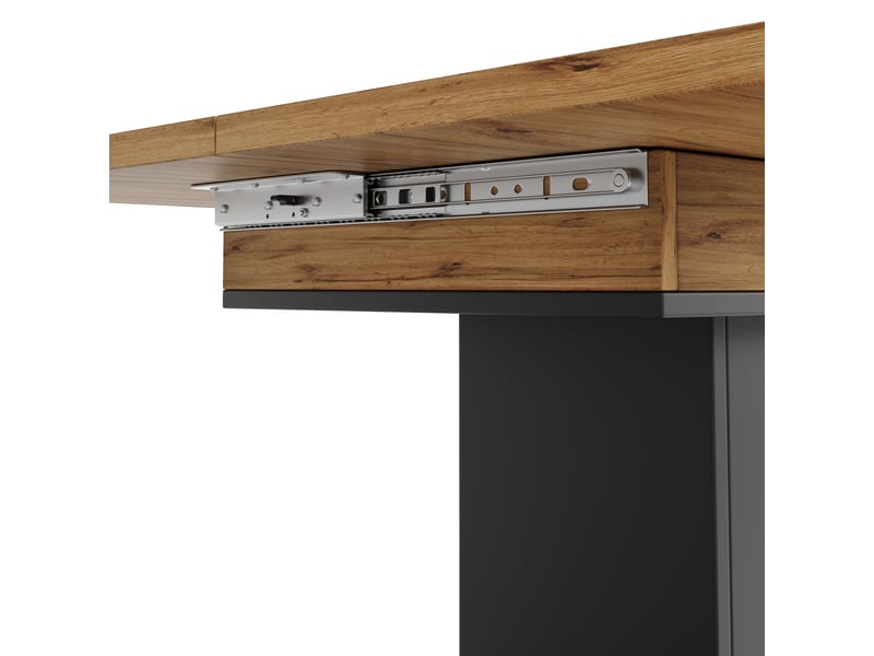 Table à manger extensible carrée, plateau rabattable et rangement, 60 à 120 × 120 × 75,1 cm, naturelle - Conforama E